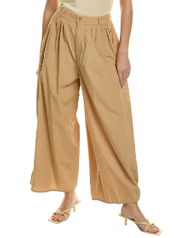 Breathable athletic joggers-Women's Double-Waist Pants-AG Jeans Hadley High-Rise Pleated Culotte