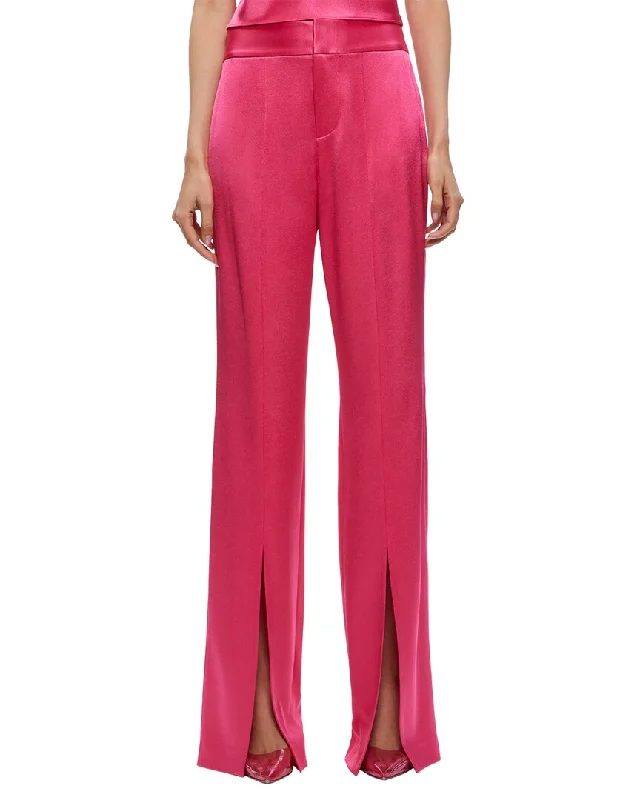 Relaxed-fit yoga pants-Women's Party Pants-alice + olivia Jody High Waist Slit Pant