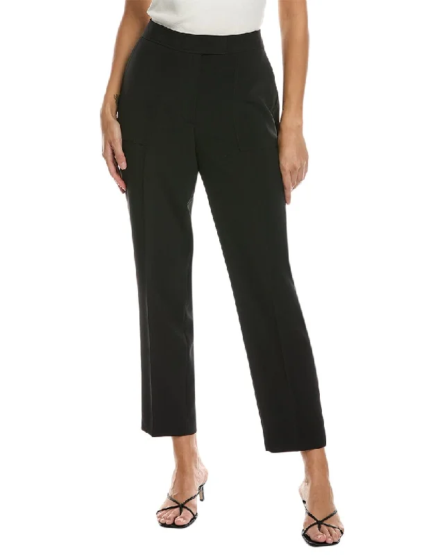 Stylish velvet pants-Women's Ribbed Pants-Anne Klein High Rise Slim Ankle Pant