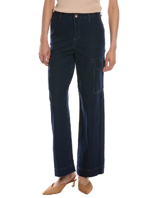 Stretchy gym jogger pants-Women's Dark Wash Pants-Anne Klein Wide Leg High-Rise Trouser