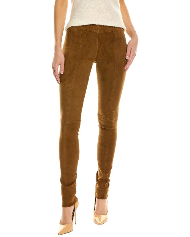 Breathable running pants-Women's Neon Pants-Ferragamo Suede Pant