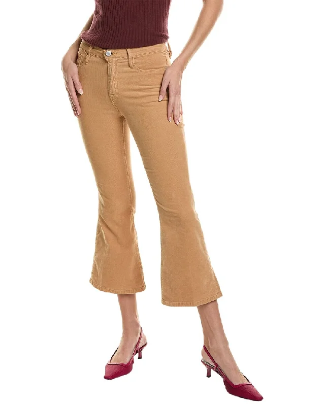 Stylish satin culottes-Women's Lace Pants-FRAME Denim Le Crop Light Camel Flare Jean