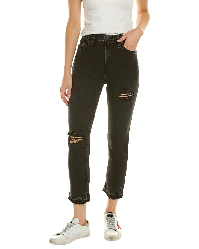 Stretchy workout joggers-Women's Textured Pants-HUDSON Jeans Harlow Dark Lovely Ultra High-Rise Cigarette Jean