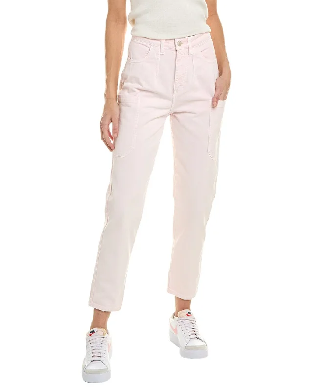 Warm cashmere lounge pants-Women's Snap Button Pants-IRO Pink Straight Jean