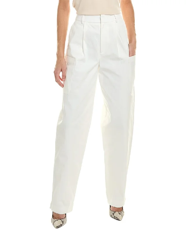 Warm wool ski pants-Women's Velvet Pants-IRO White Baggy Jean