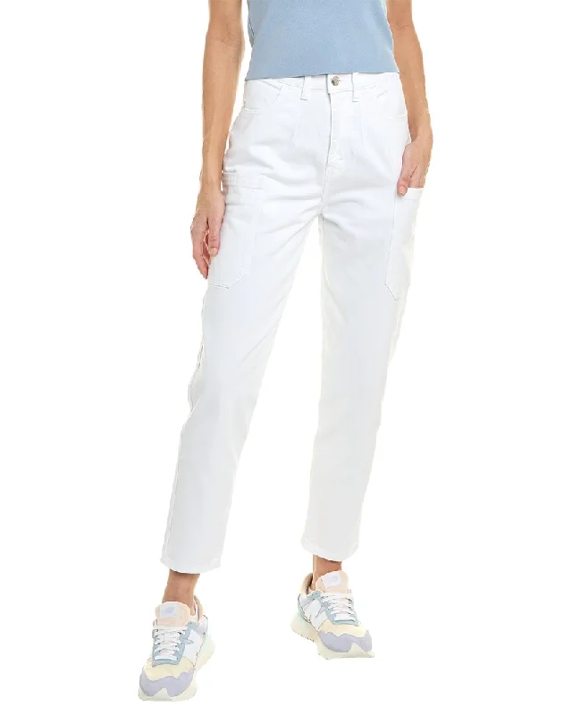 Stretchy dance joggers-Women's Elastic Waist Pants-IRO White Straight Jean