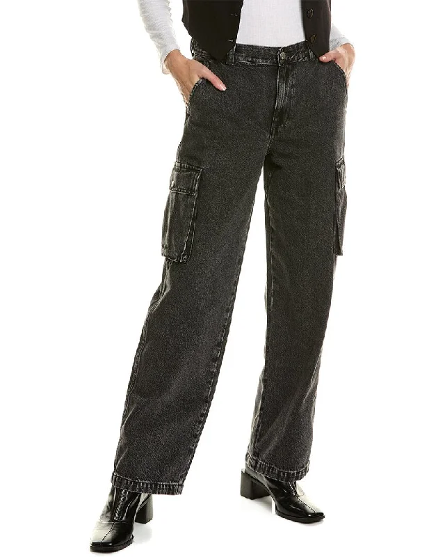 High-waisted suit pants-Women's Medium Wash Pants-Madewell Low-Slung Ranney Wash Straight Cargo Jean