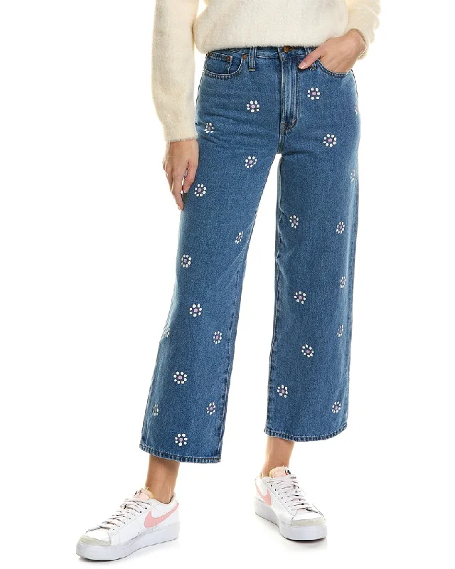 Durable khaki work pants-Women's Low Rise Pants-Madewell The Perfect Vintage Brickhaven Wash Wide Leg Jean