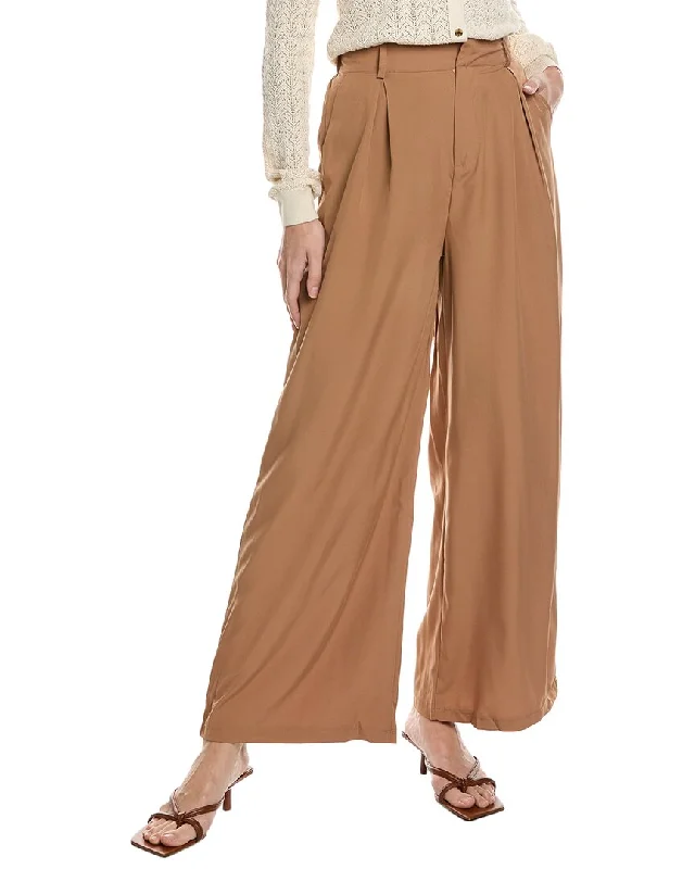 Retro velvet flare pants-Women's Cotton Pants-Madison Miles Pleated Pant