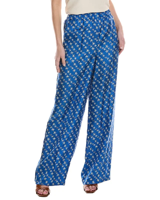 Soft silk sleep pants-Women's Checkered Pants-Max Mara Anversa Silk Pant