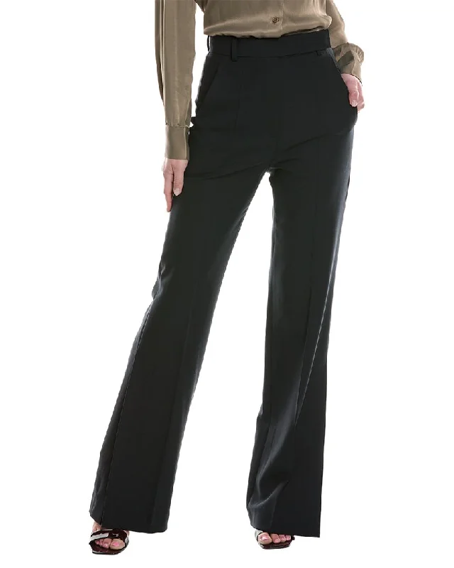 Durable field pants-Women's Chalk Stripe Pants-Max Mara Denaro Wool Trouser