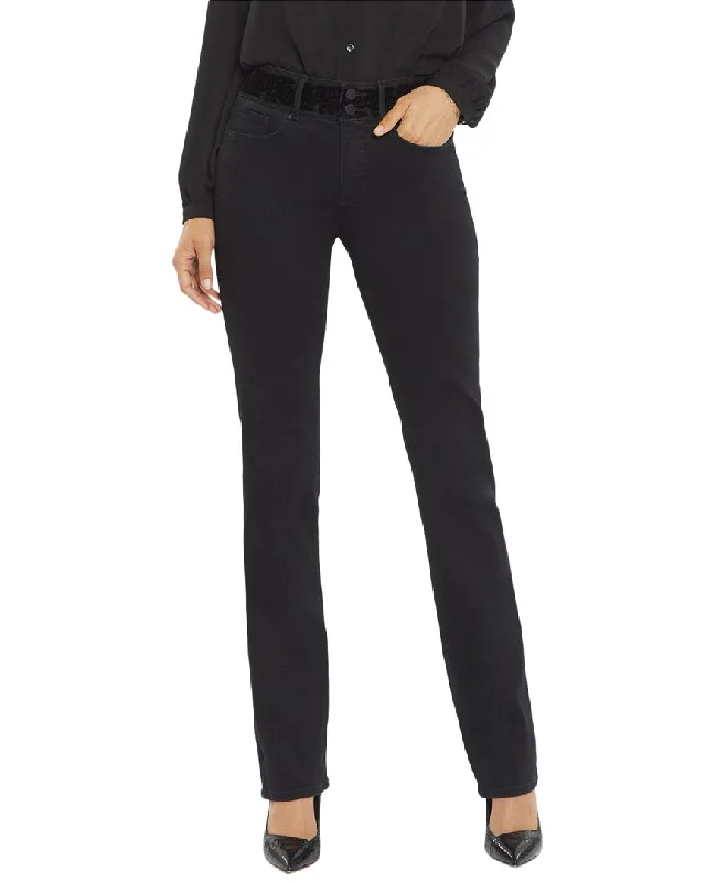 Soft flannel chinos-Women's Breathable Pants-NYDJ Marilyn Flocked Double Button Jean