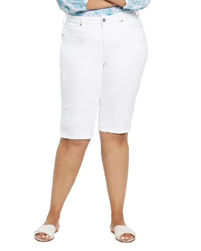 Lightweight jogger pants-Women's Vacation Pants-NYDJ Plus Bike Capri Optic White Jean