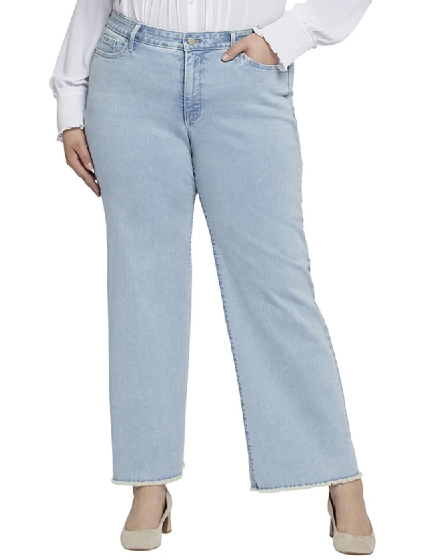 Trendy scalloped chinos-Women's Drawcord Pants-NYDJ Plus Teresa Westminster Ankle Jean