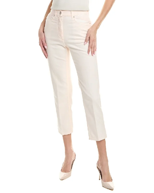 Casual cotton chinos-Women's Distressed Pants-Peserico Pant