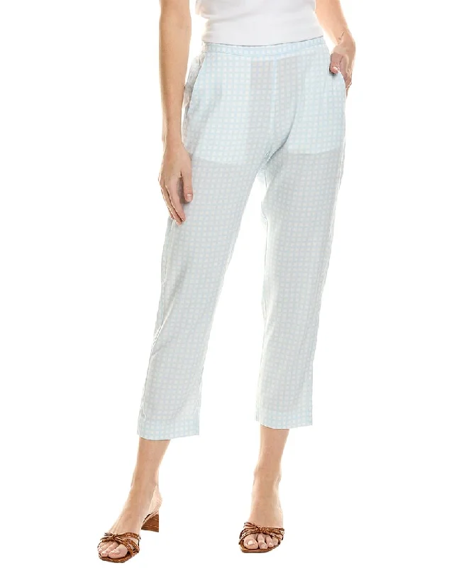 Trendy sheer overlay pants-Women's Training Pants-Piazza Sempione Hilary Pant