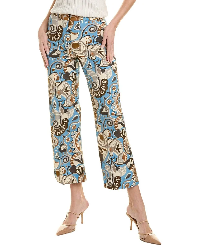 Casual denim culottes-Women's Floral Pants-S Max Mara Licia Trouser