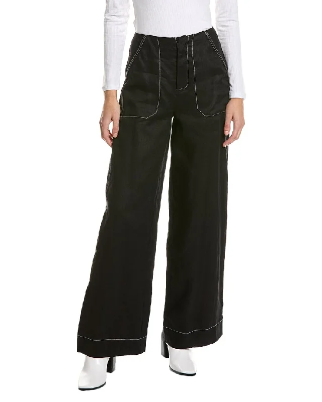 Durable farming pants-Women's Utility Pants-STAUD Park Linen Pant