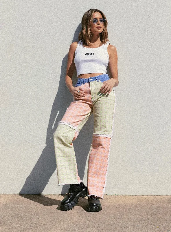 Flowy culottes pants-Women's Animal Print Pants-The Ragged Priest Pitch Jeans Multi