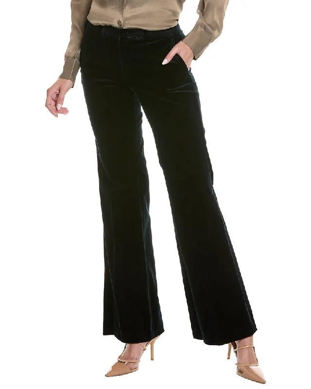 Eco-friendly recycled pants-Women's Silk Pants-Theory Demitria 4 Stretch High-Waist Pant