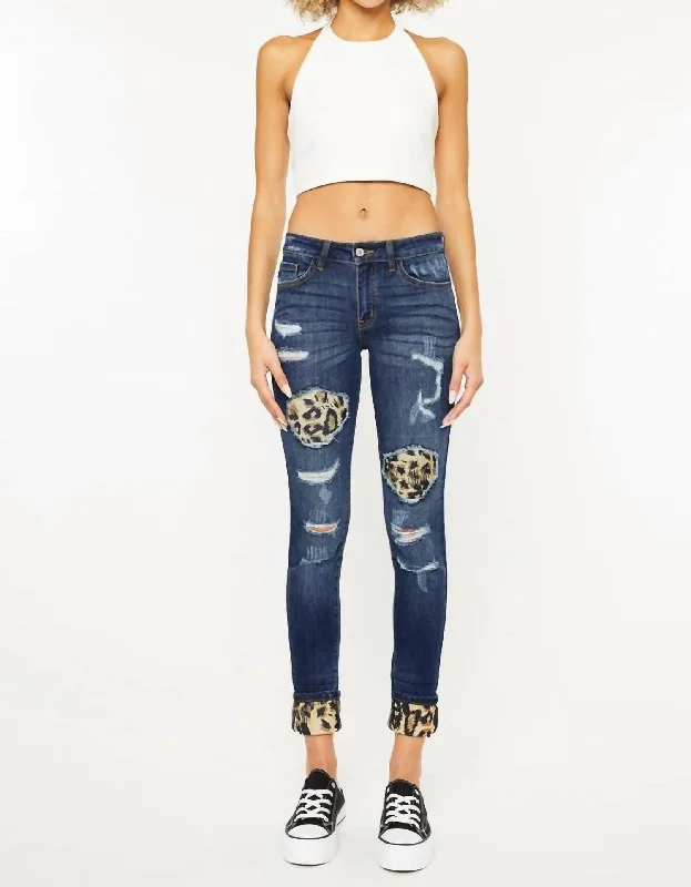 Flared crop pants-Women's Polka Dot Pants-Vienna Mid Rise Super Skinny Jeans In Medium Stone Wash